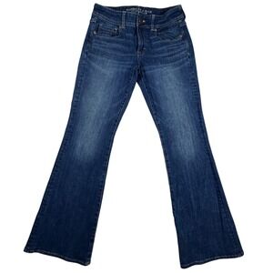 American Eagle Kick Boot Dark Wash 360 Super Stretch Jeans Womens 6 29